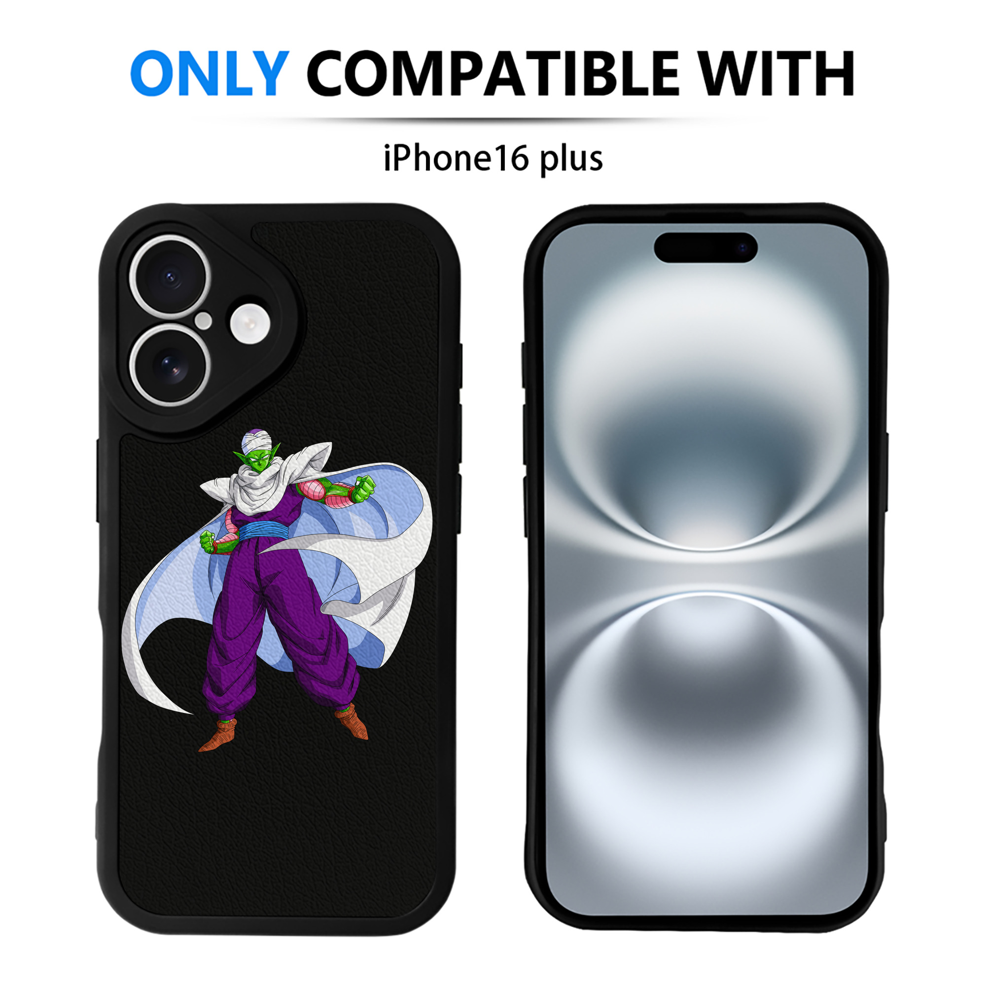 （画像用） ドラゴンボール ピッコロ DRAGON BALL Piccolo 【iPhone 16シリーズ対応】シリコンスマホケース（レザー調） 材質：シリコン